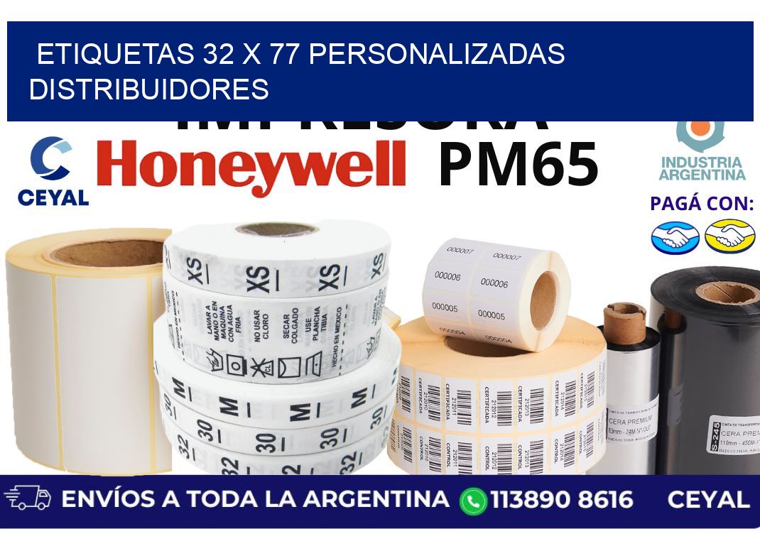 etiquetas 32 x 77 personalizadas distribuidores