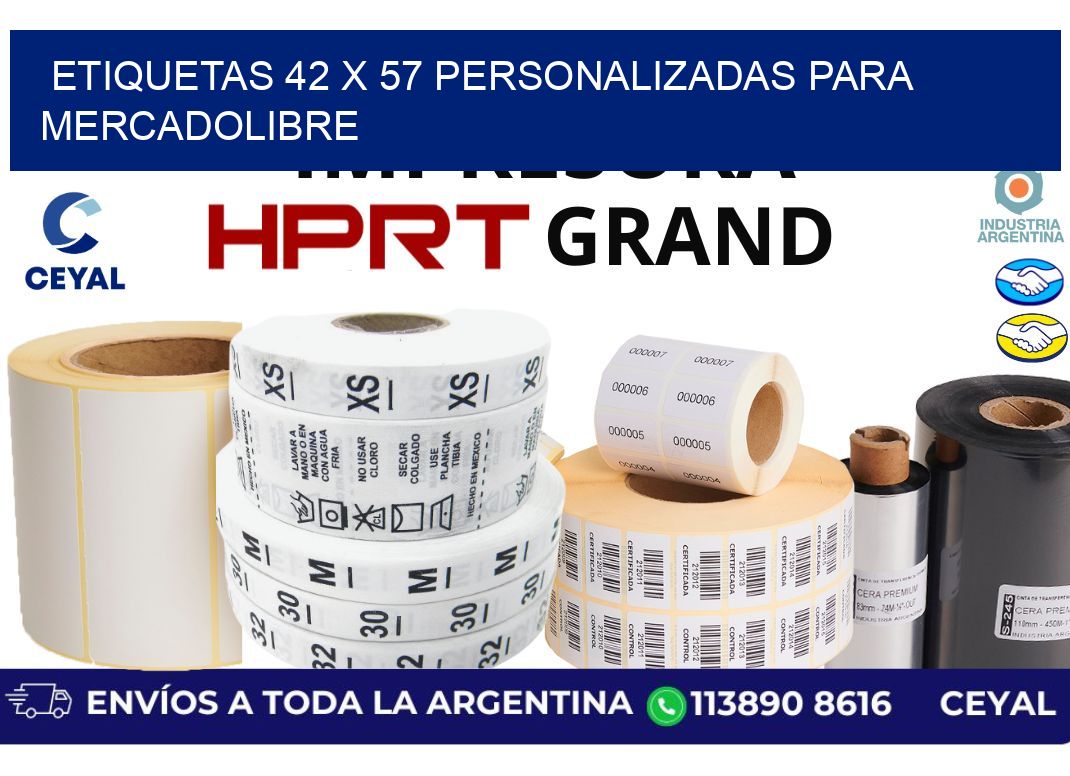 etiquetas 42 x 57 personalizadas para mercadolibre