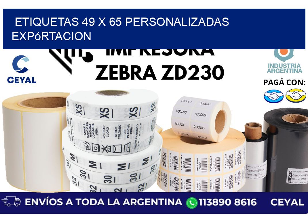 etiquetas 49 x 65 personalizadas expórtacion