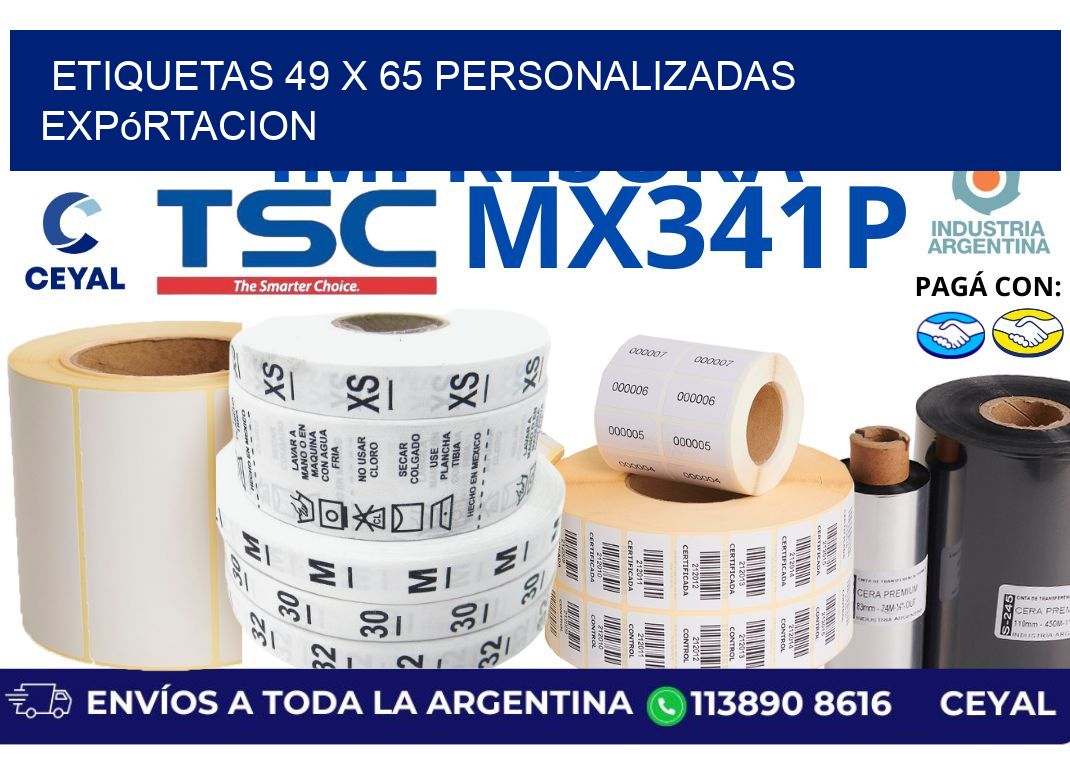 etiquetas 49 x 65 personalizadas expórtacion