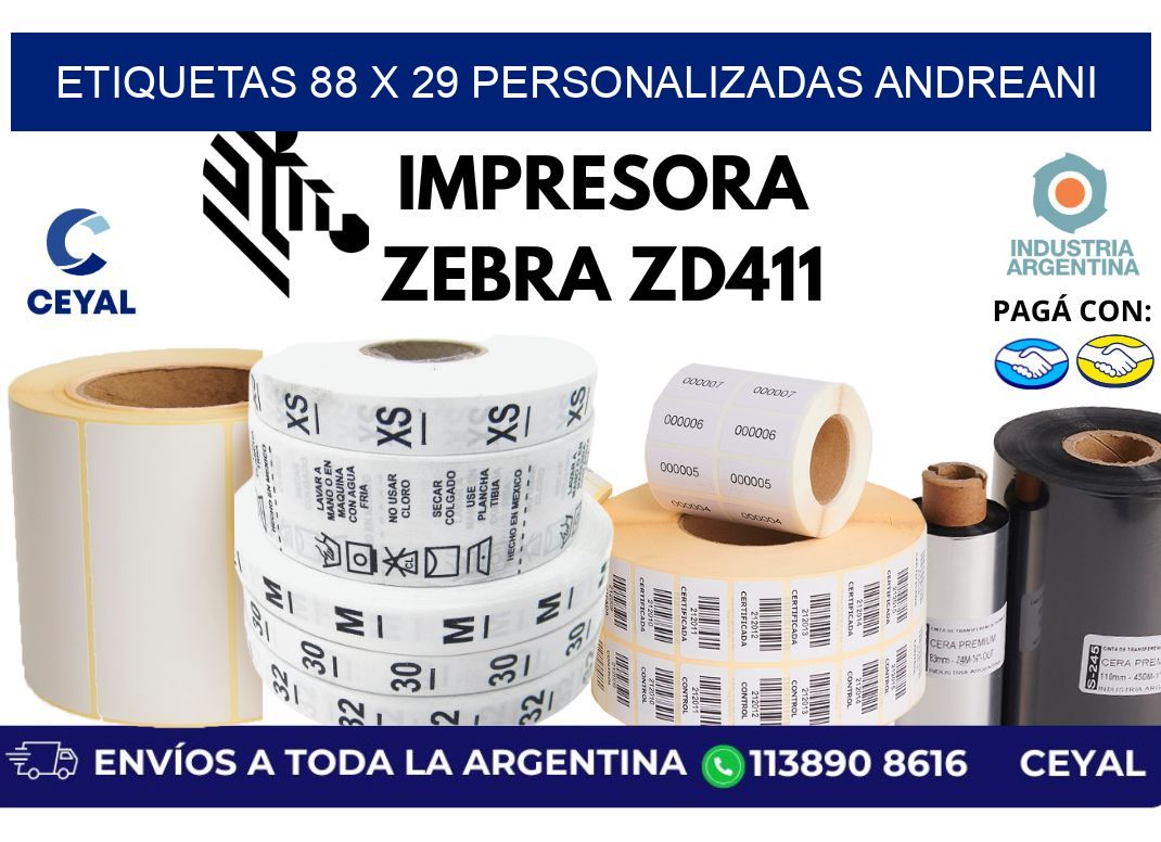 etiquetas 88 x 29 personalizadas andreani