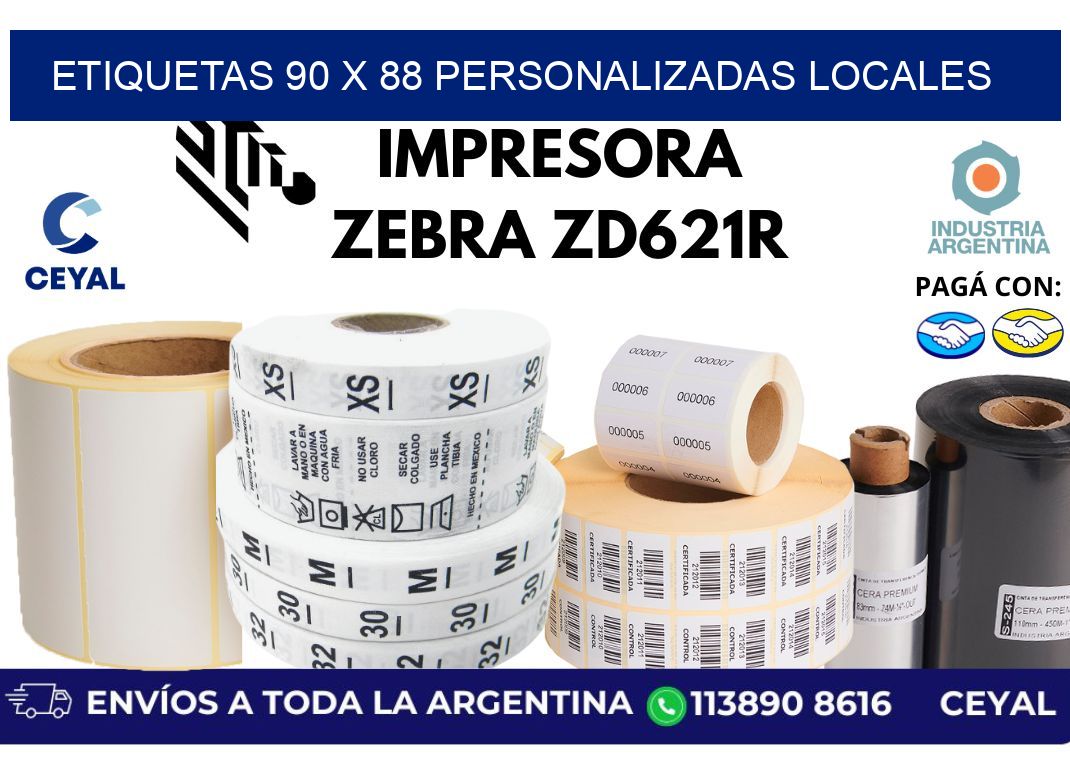 etiquetas 90 x 88 personalizadas locales