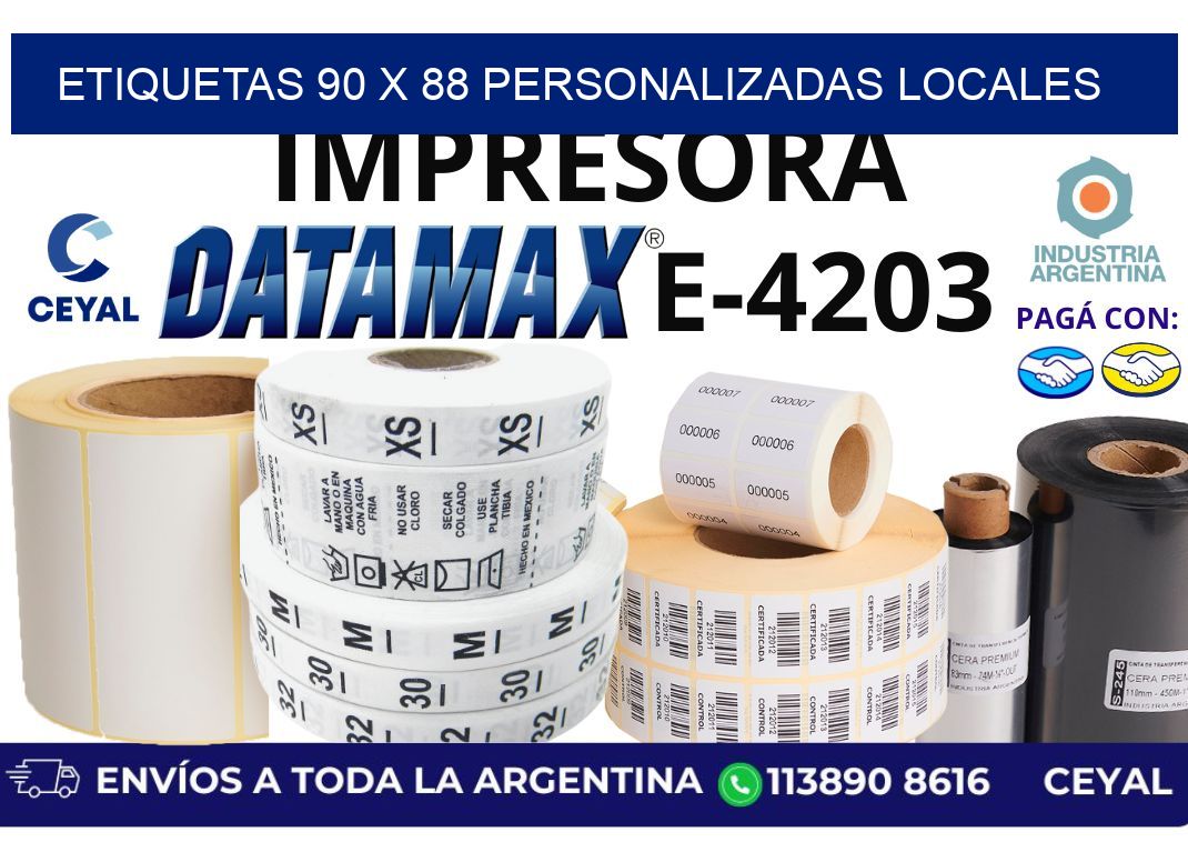 etiquetas 90 x 88 personalizadas locales
