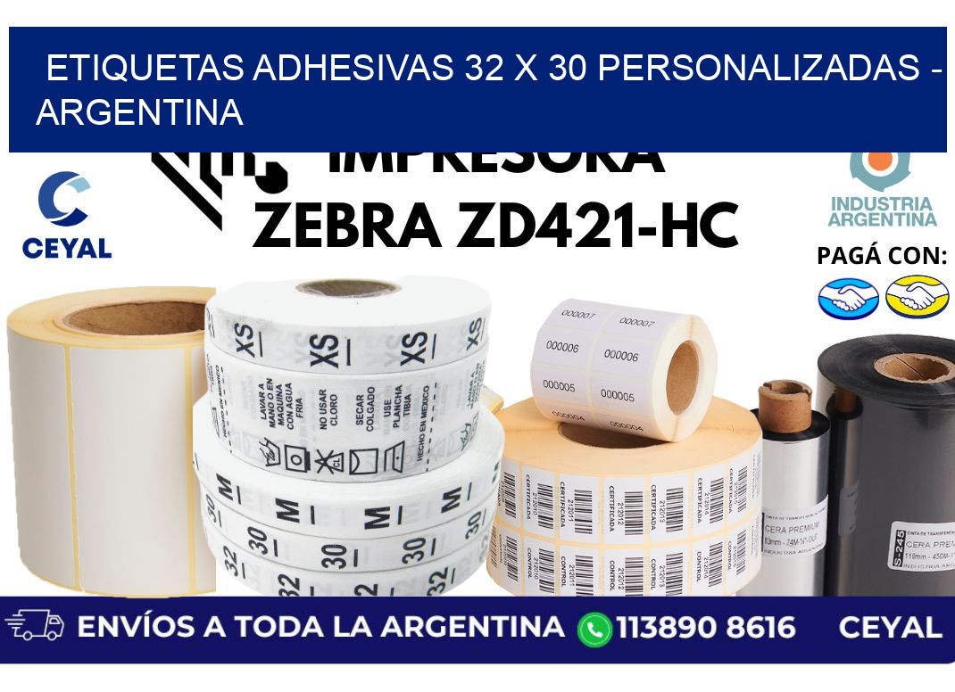 etiquetas adhesivas 32 x 30 personalizadas - Argentina