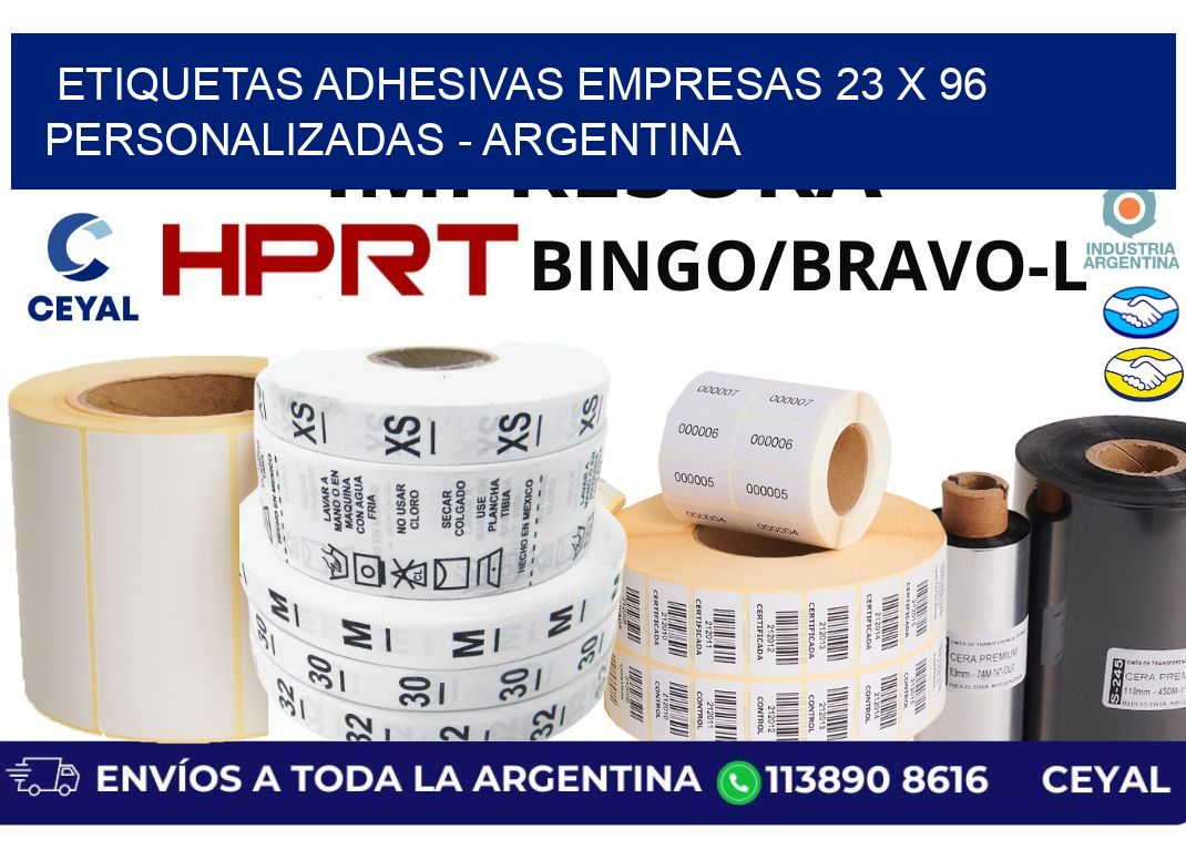etiquetas adhesivas empresas 23 x 96 personalizadas – Argentina