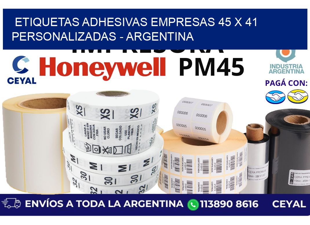 etiquetas adhesivas empresas 45 x 41 personalizadas - Argentina