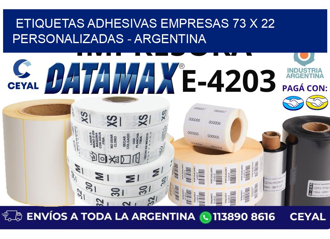 etiquetas adhesivas empresas 73 x 22 personalizadas - Argentina