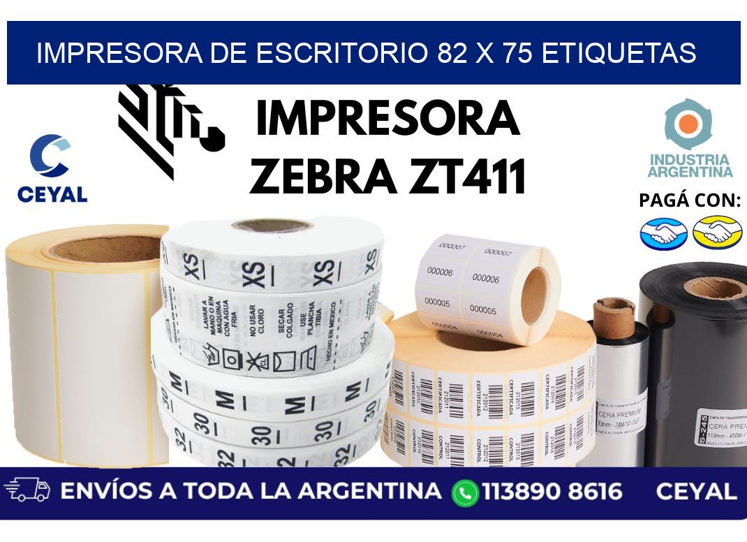 impresora de escritorio 82 x 75 etiquetas