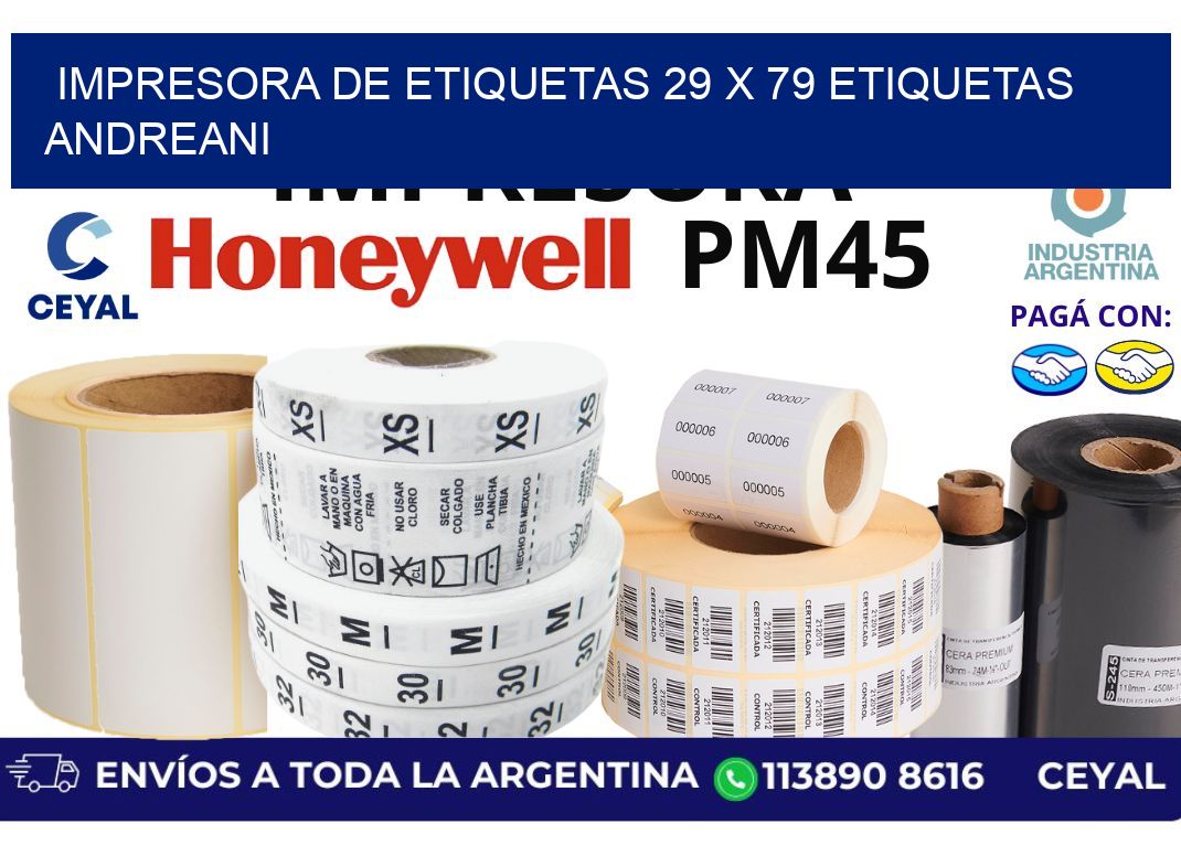 impresora de etiquetas 29 x 79 etiquetas andreani