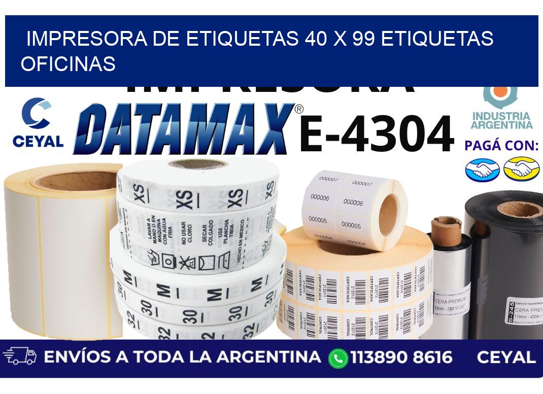 impresora de etiquetas 40 x 99 etiquetas oficinas