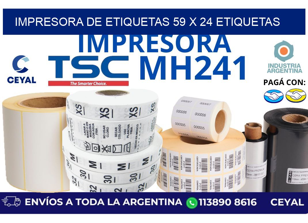 impresora de etiquetas 59 x 24 etiquetas