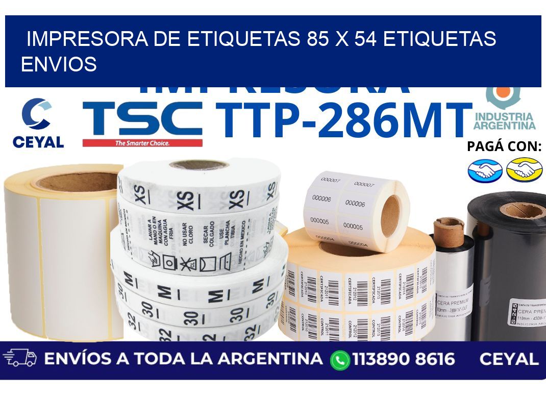 impresora de etiquetas 85 x 54 etiquetas envios