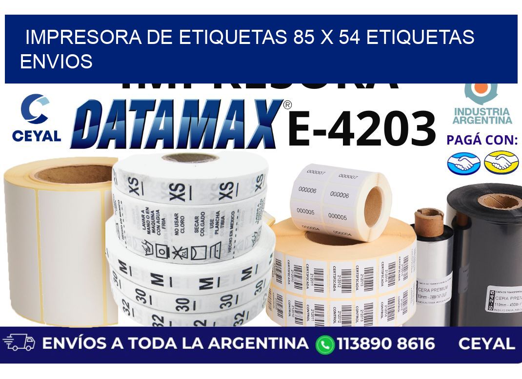impresora de etiquetas 85 x 54 etiquetas envios