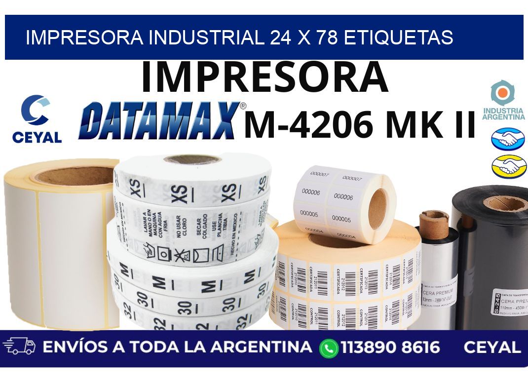 impresora industrial 24 x 78 etiquetas