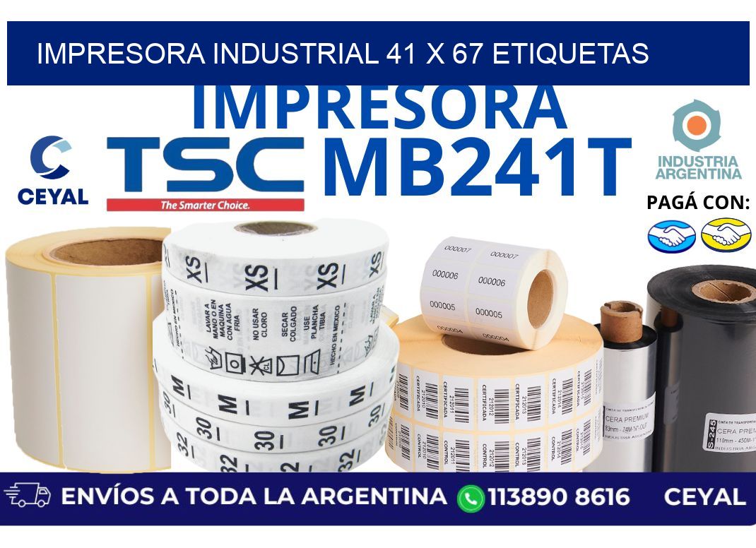 impresora industrial 41 x 67 etiquetas