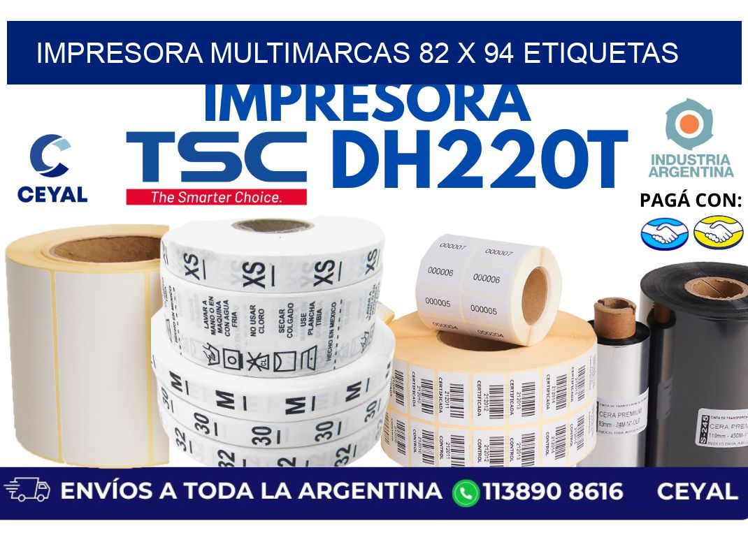 impresora multimarcas 82 x 94 etiquetas