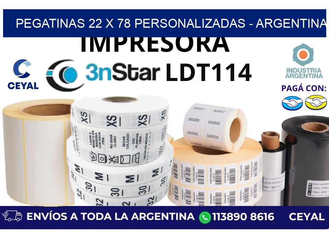 pegatinas 22 x 78 personalizadas - Argentina