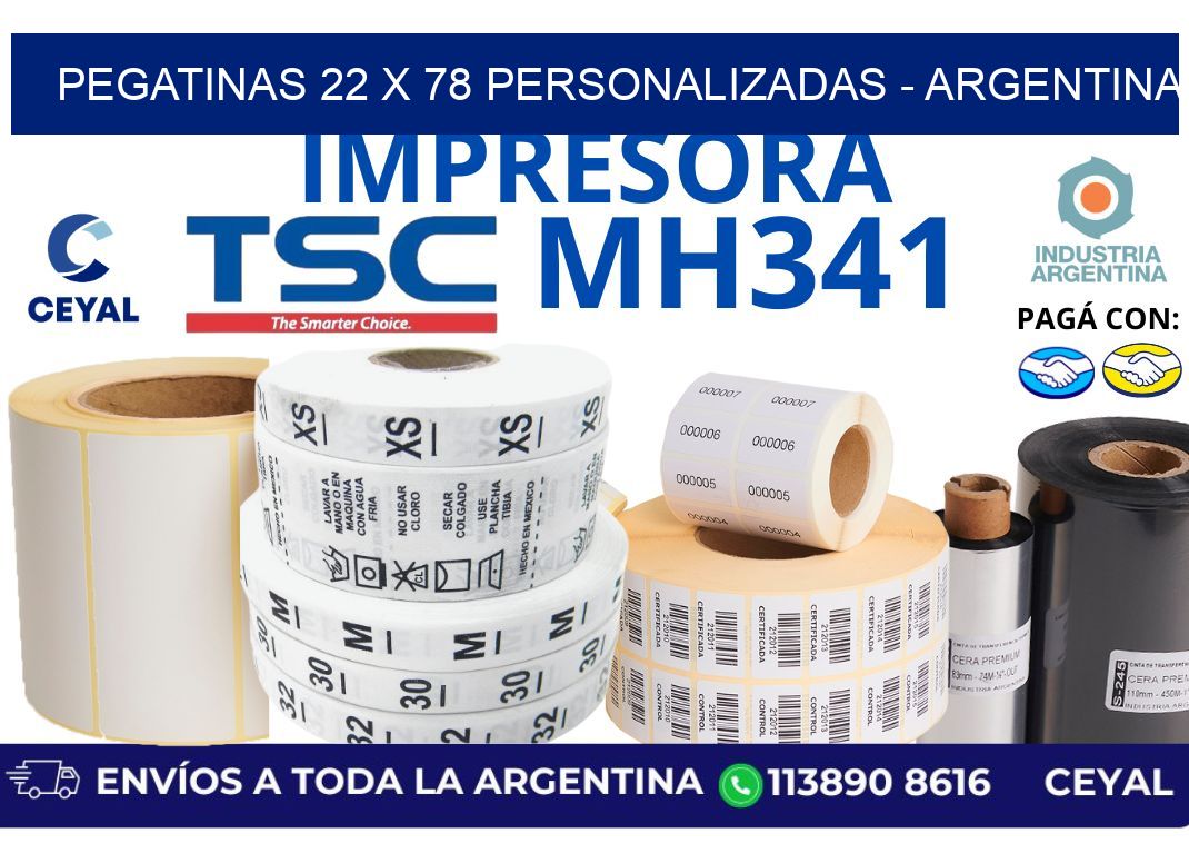 pegatinas 22 x 78 personalizadas – Argentina