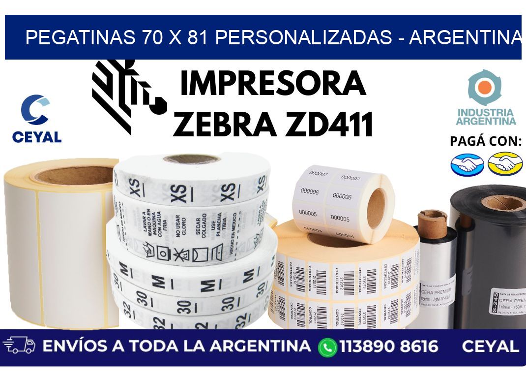 pegatinas 70 x 81 personalizadas - Argentina