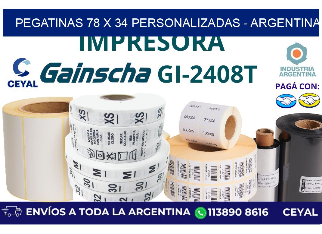 pegatinas 78 x 34 personalizadas - Argentina
