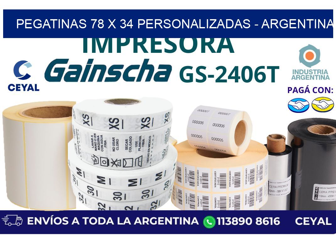 pegatinas 78 x 34 personalizadas – Argentina