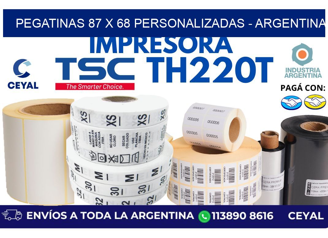 pegatinas 87 x 68 personalizadas - Argentina