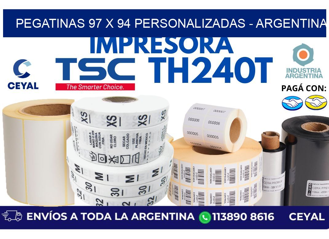 pegatinas 97 x 94 personalizadas - Argentina