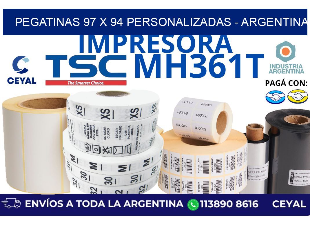 pegatinas 97 x 94 personalizadas – Argentina