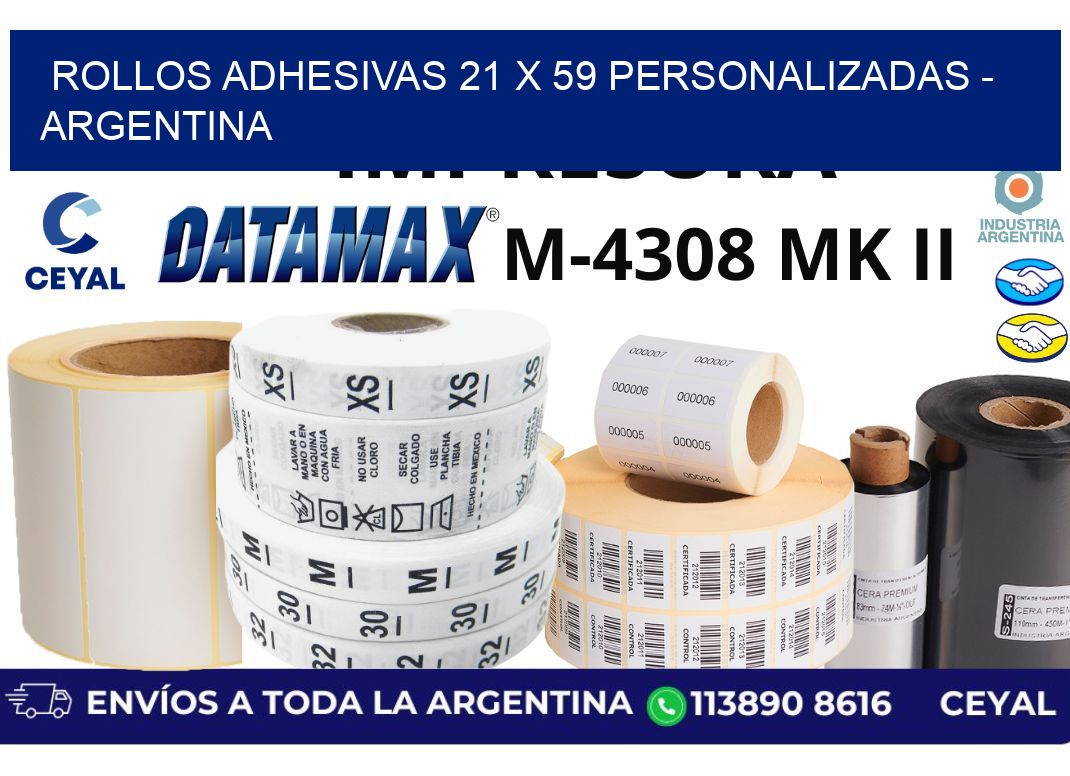 rollos adhesivas 21 x 59 personalizadas – Argentina