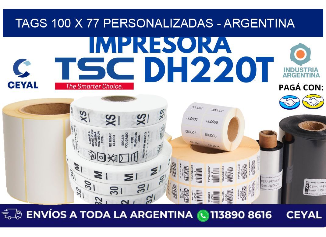 tags 100 x 77 personalizadas - Argentina