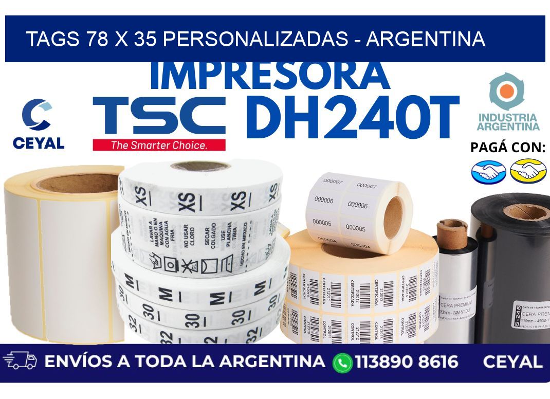 tags 78 x 35 personalizadas – Argentina