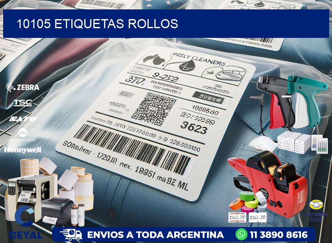 10105 etiquetas rollos