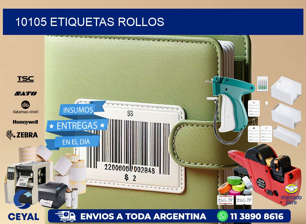 10105 etiquetas rollos