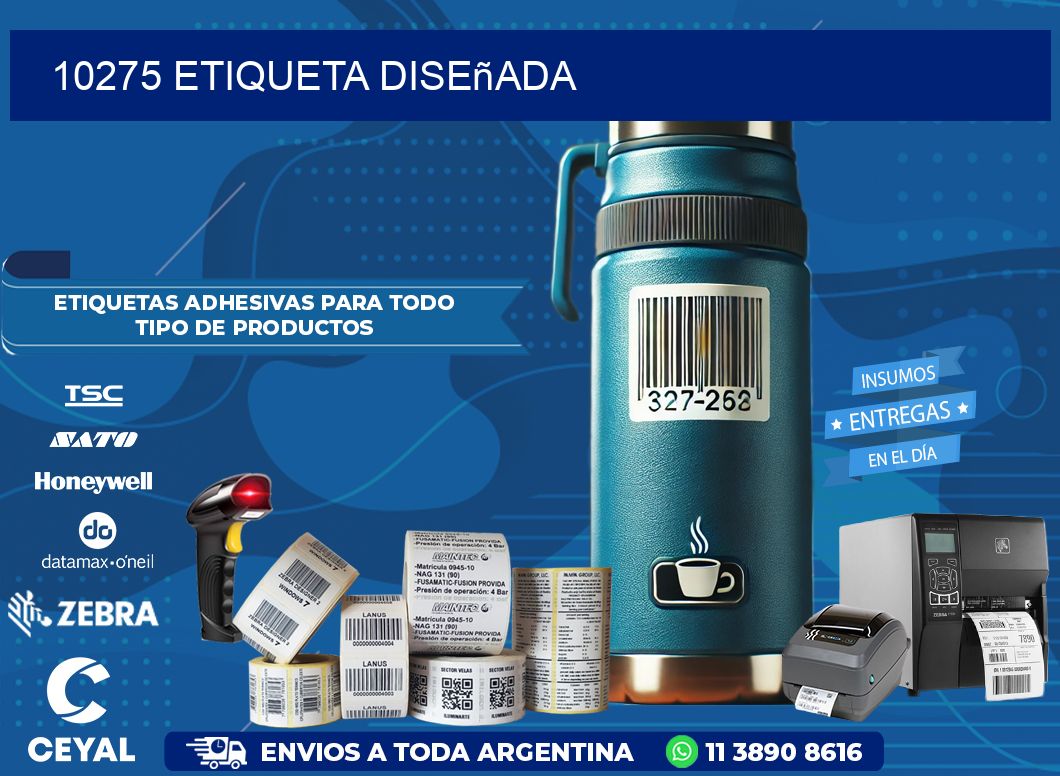 10275 etiqueta diseñada