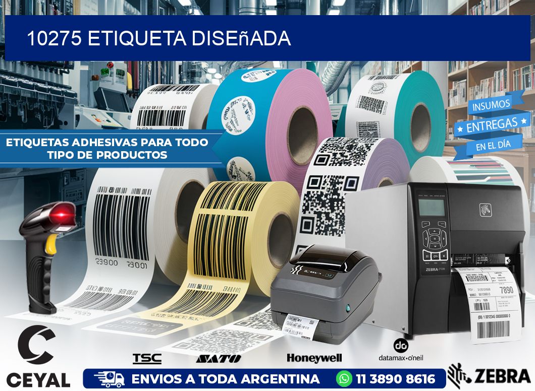 10275 etiqueta diseñada