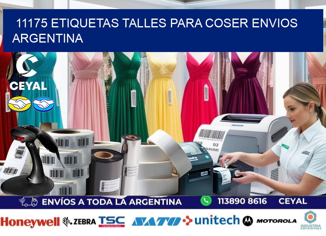 11175 ETIQUETAS TALLES PARA COSER ENVIOS ARGENTINA
