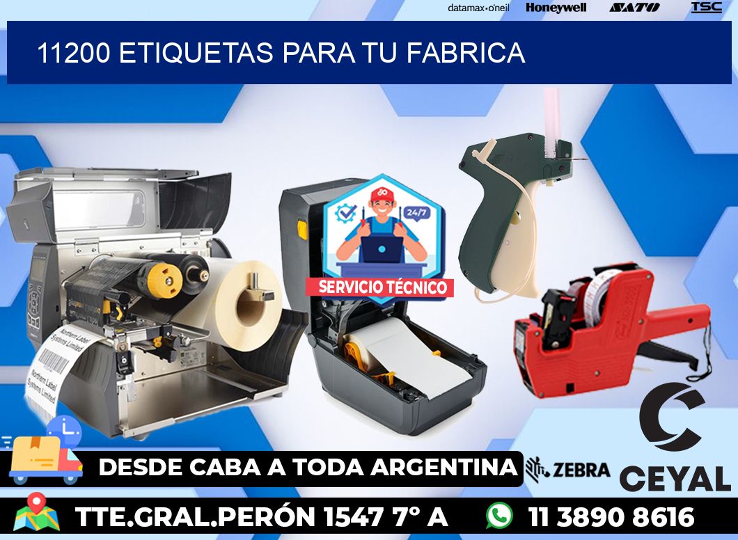 11200 etiquetas para tu fabrica