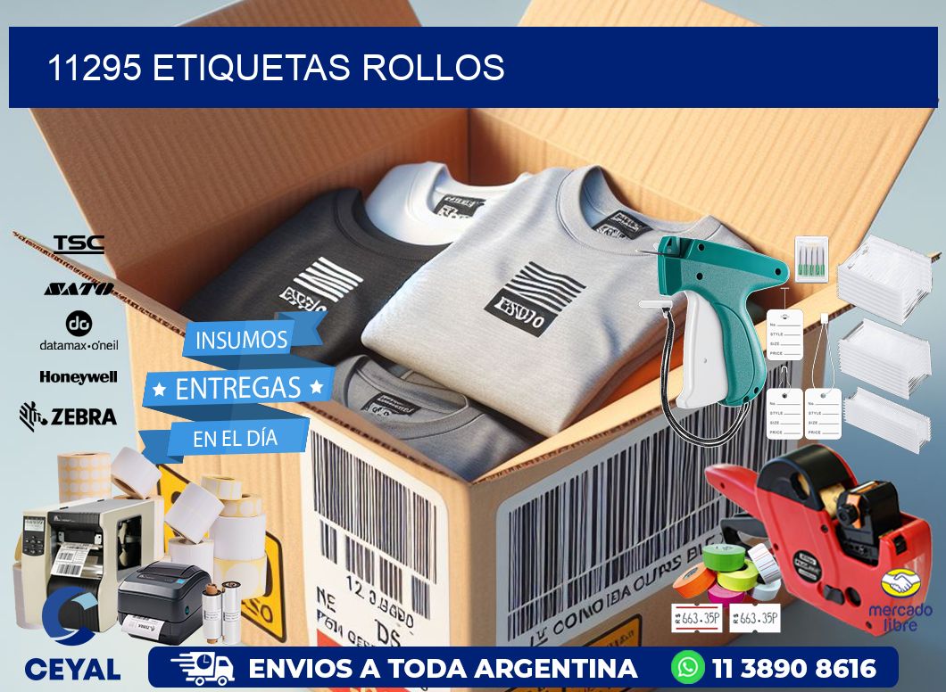 11295 etiquetas rollos
