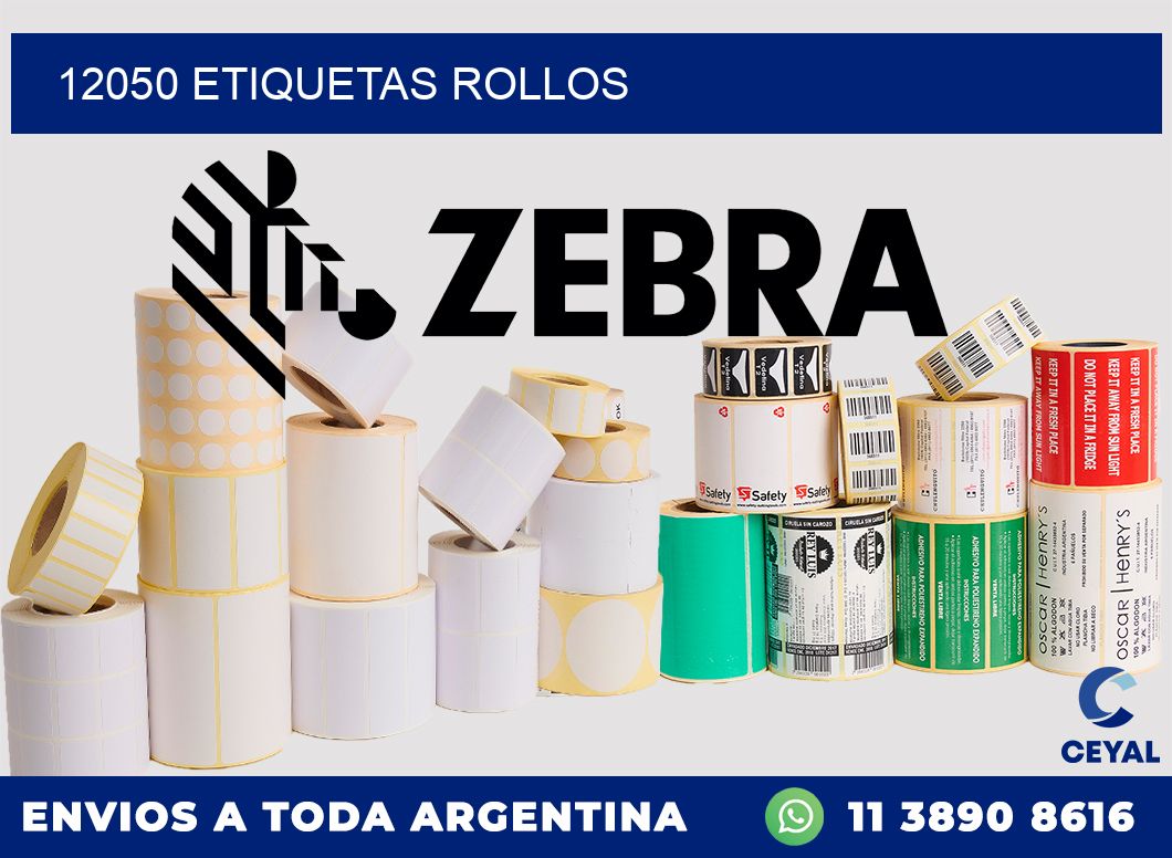 12050 etiquetas rollos