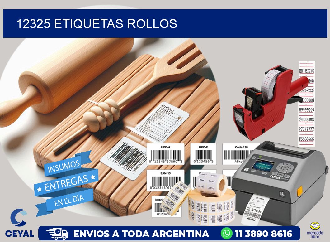 12325 etiquetas rollos