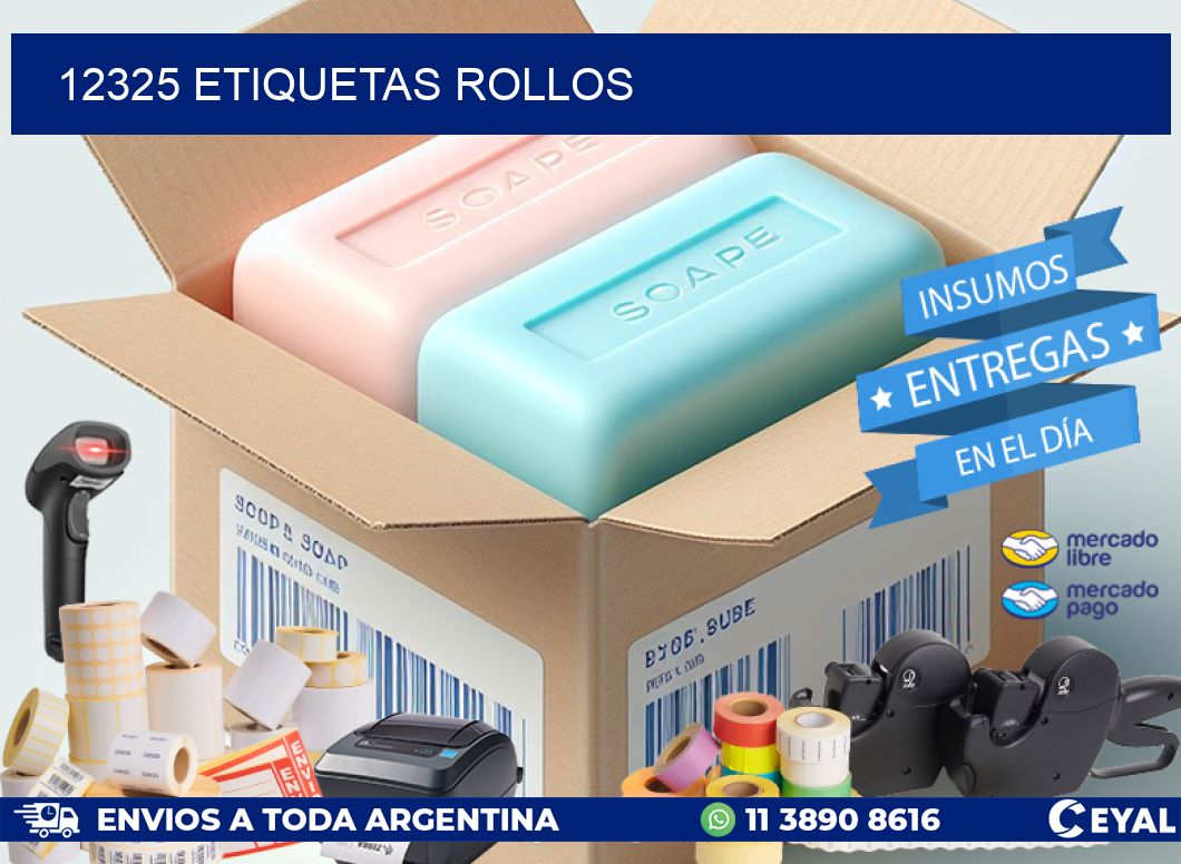 12325 etiquetas rollos