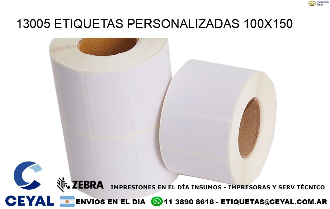 13005 Etiquetas personalizadas 100×150