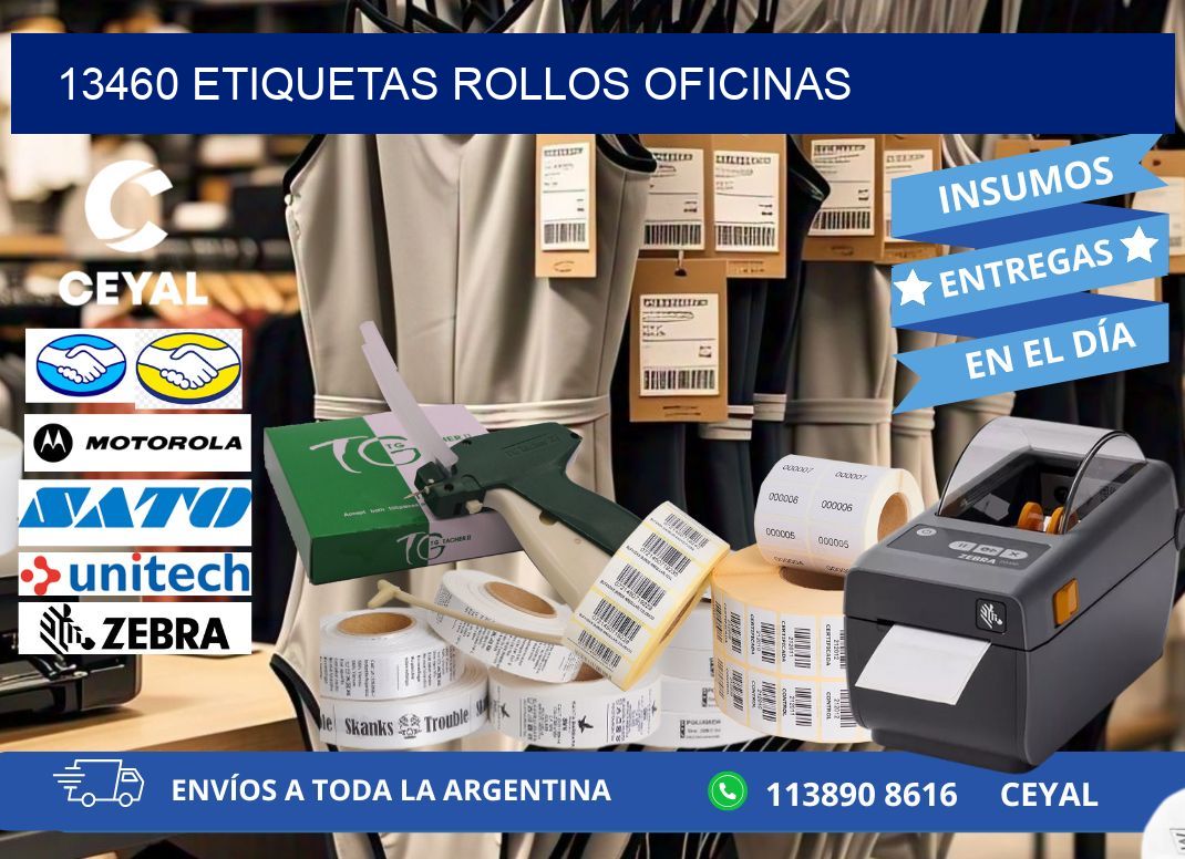 13460 etiquetas rollos OFICINAS