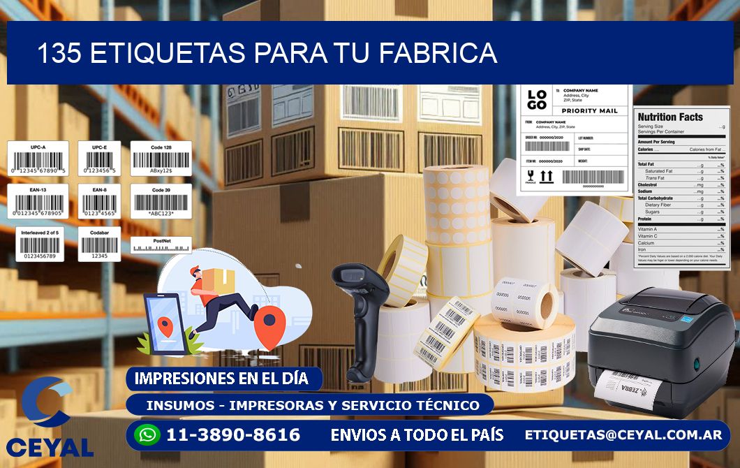 135 etiquetas para tu fabrica