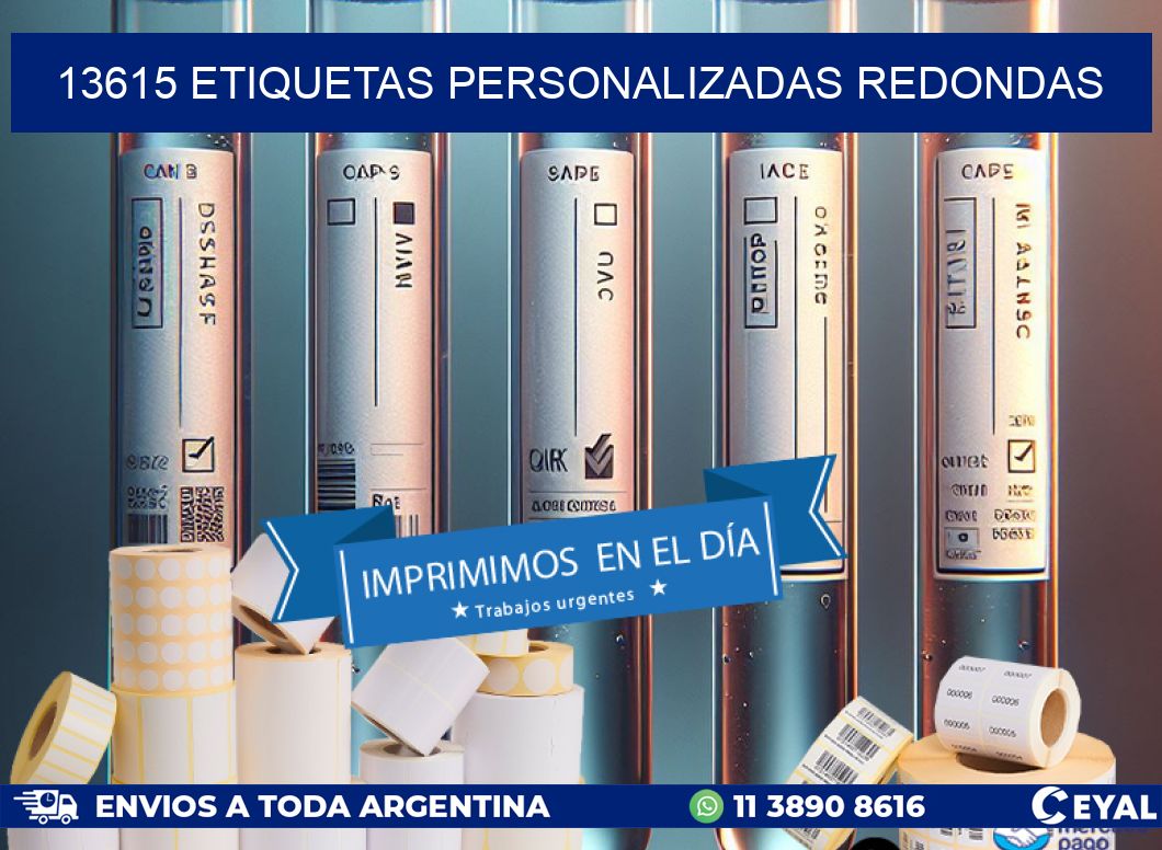 13615 Etiquetas personalizadas redondas