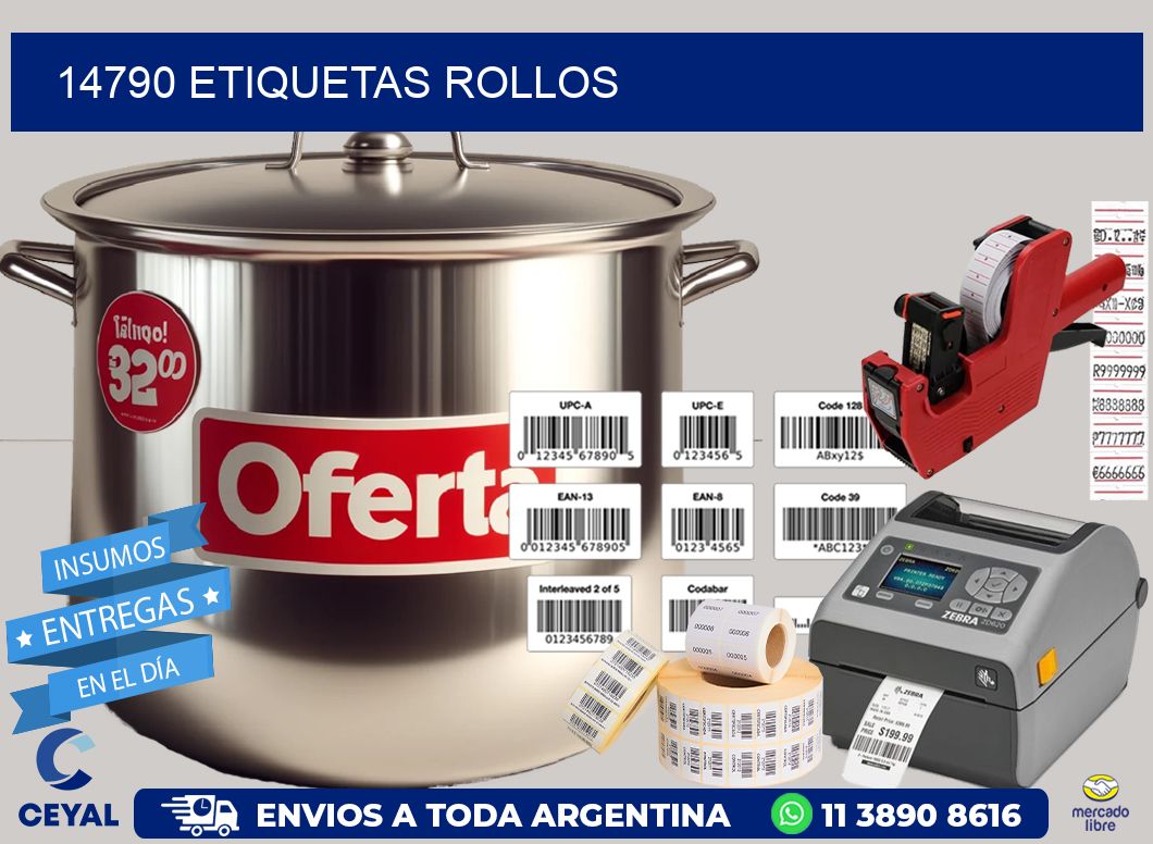 14790 Etiquetas rollos