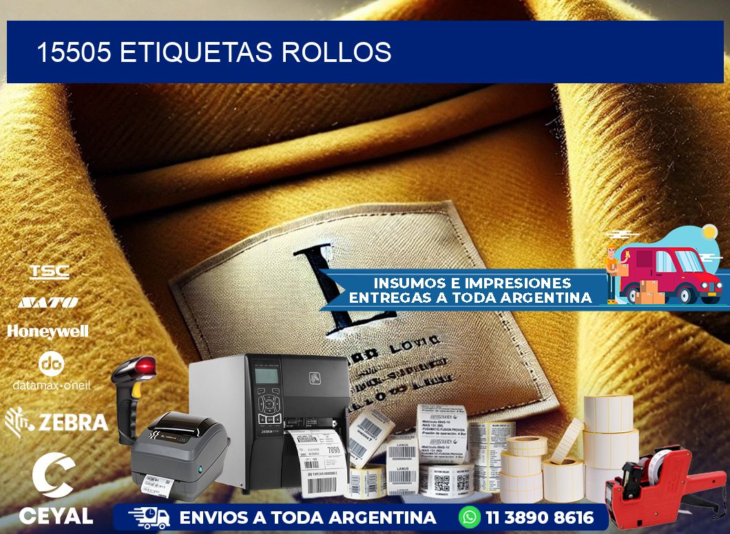 15505 etiquetas rollos
