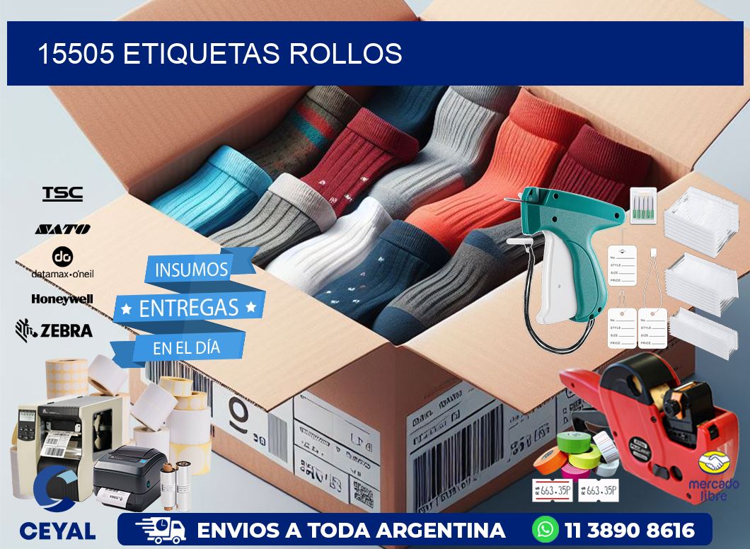 15505 etiquetas rollos