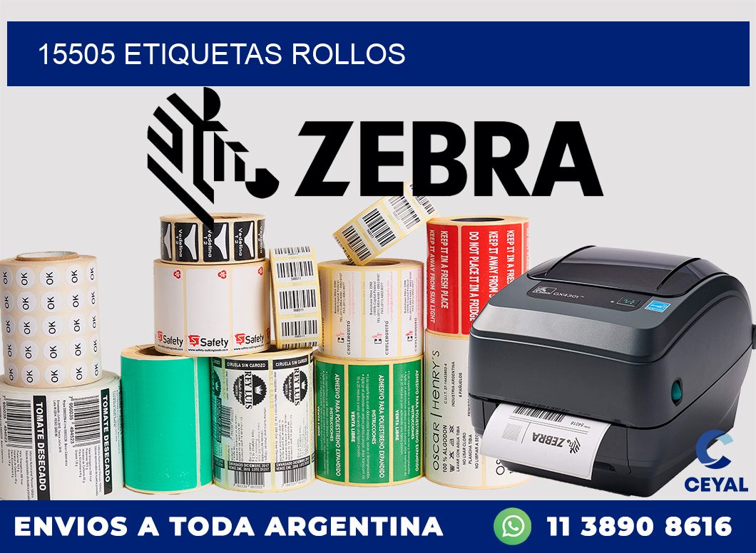 15505 etiquetas rollos