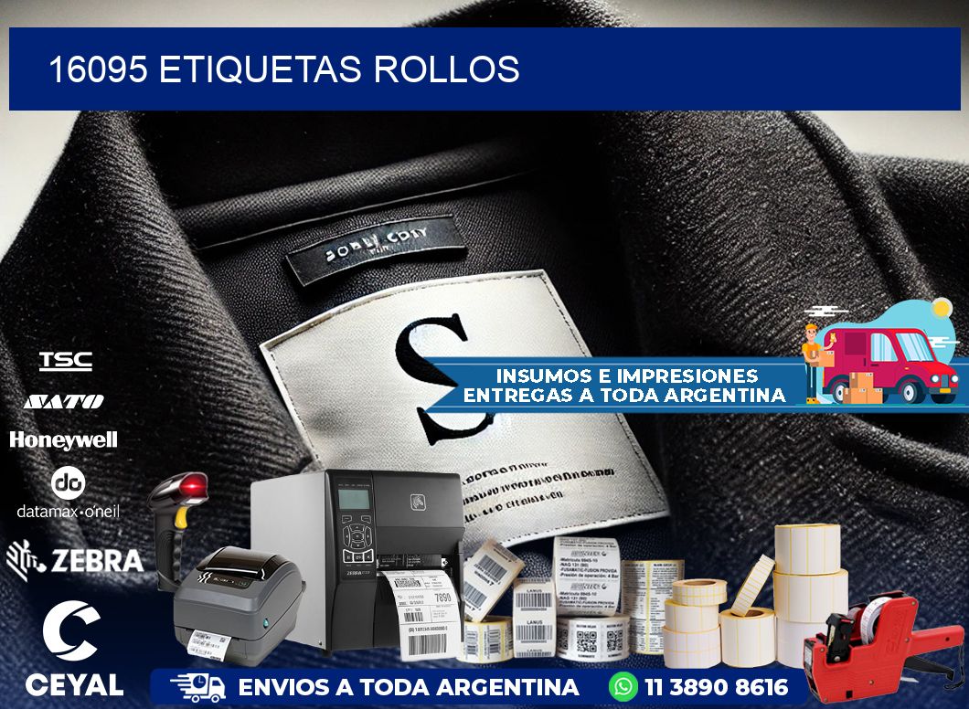 16095 etiquetas rollos